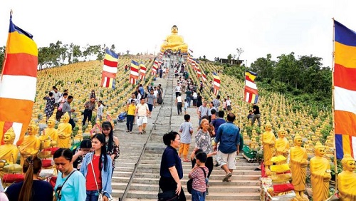 Vườn Chùa 84,000 Tượng Phật Vàng Ở Campuchia